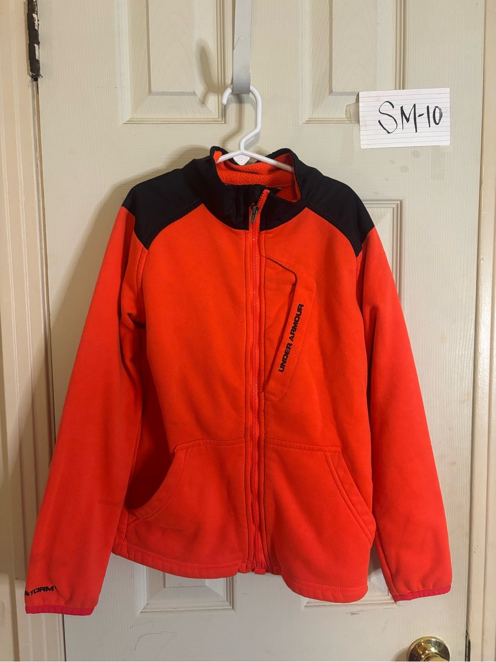 Under Armour Orange Fleece Jacket with Black Trim